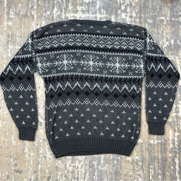 Vintage Stefano Man Gray White Snow Flake Ski Sweater XL 1990’s - Picture 2 of 4